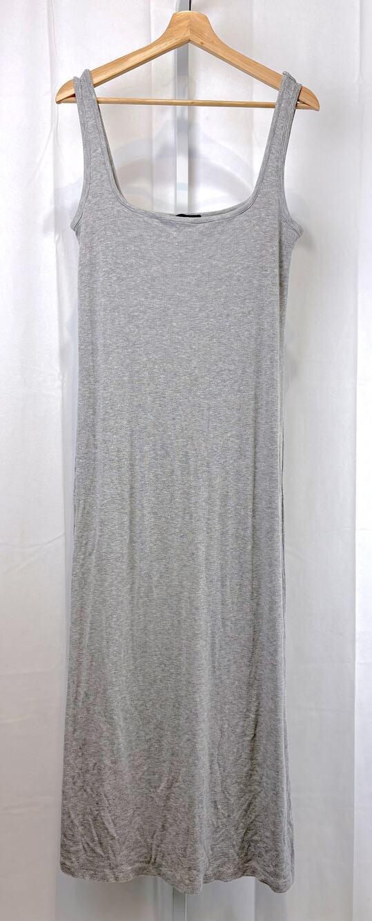 HATCH Maternity Ribbed Maxi Tank Dress Sleeveless Stretch Knit Gray Size 3 US L